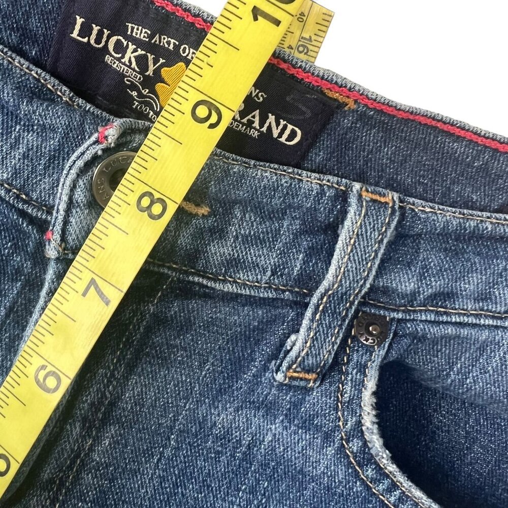Lucky Brand Charlie Capri Distressed Medium Wash Medium Rise Skinny Jeans 8 - Picture 8 of 12
